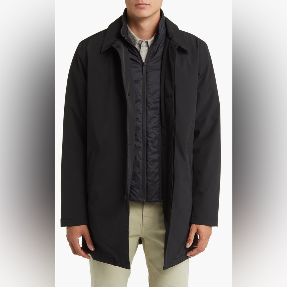 NN07 Blake 8240 Waterproof Trench Coat In Black Men’s Size Large New